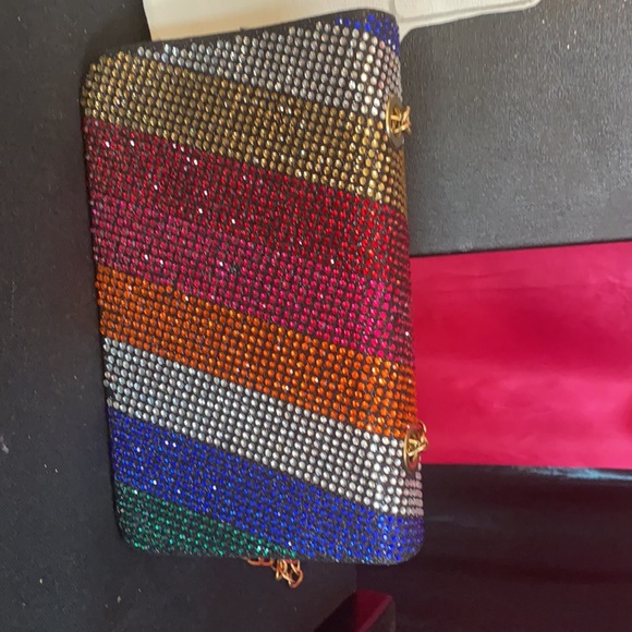 Rhinestone clutch or crossbody bag! Purchased from Macy’s no brand labeled. - Picture 4 of 5